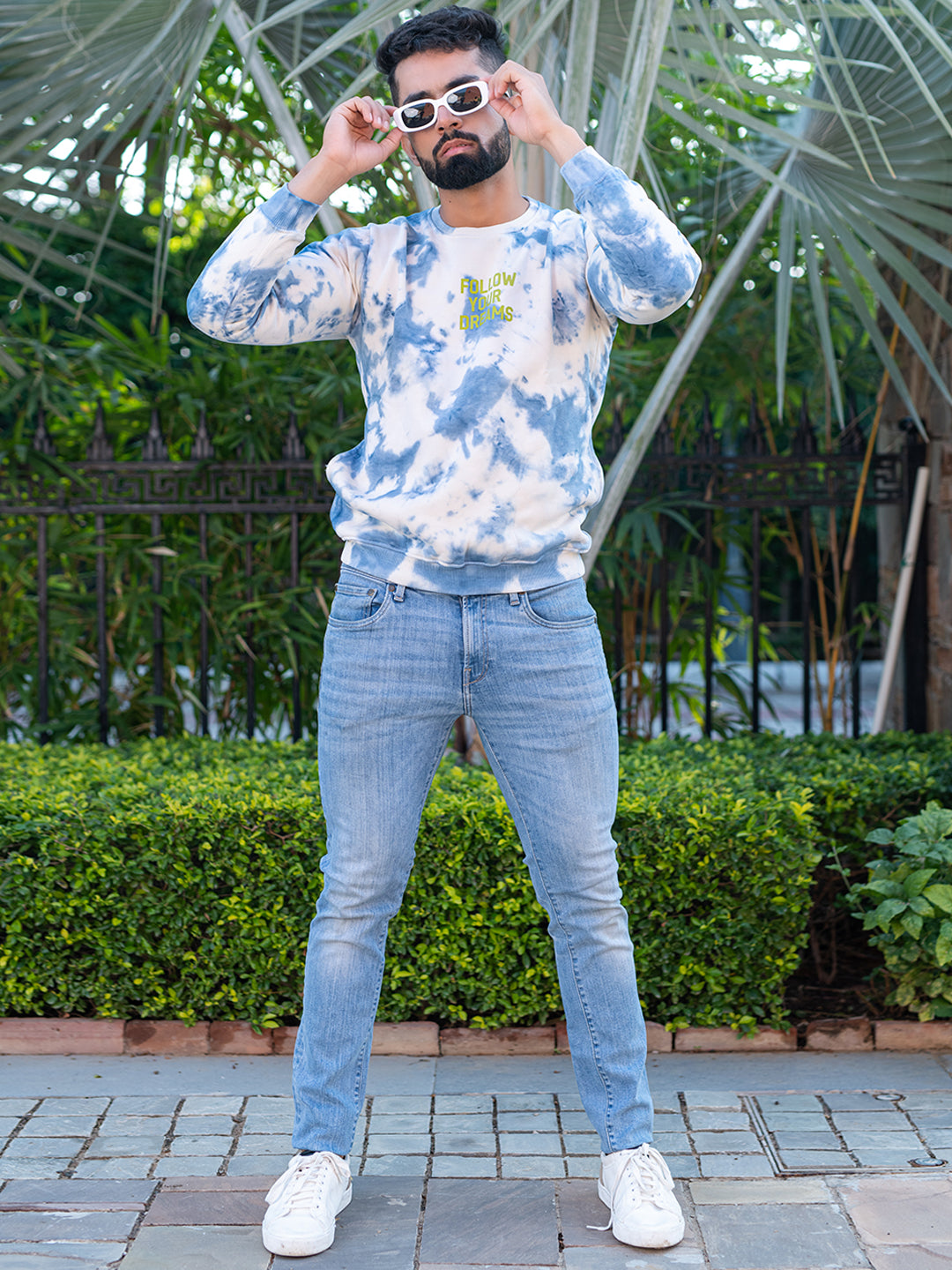 Blue Follow Your Dreams Tie-Dye Sweatshirt