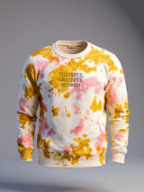 Multicolor Thankful Grateful Blessed Tie-Dye Sweatshirt