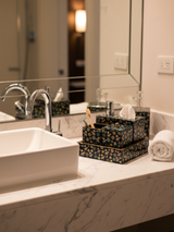 Blue Elephant Printed Bath Set Of 5