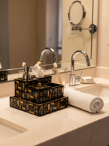 Black Ancient Egypt Printed Bath Set Of 5