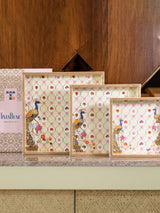 wooden tray set of 3