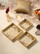 Baros Set Of 3 Square Tray Set