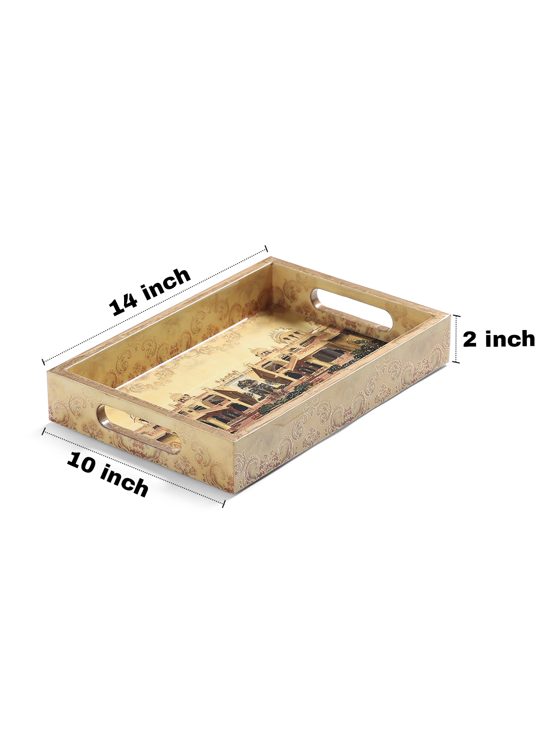 Afreen Medium Rectangle Lacquer Tray