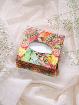 Multi Elephant Flower Printed Tissue Holder 8 Magnet