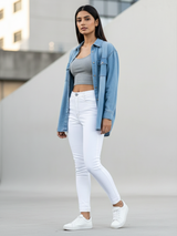 White Skinny Fit Jeans For Women
