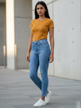 Light Blue Skinny Fit Jeans For Women