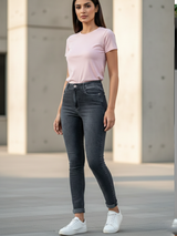 Carbon Black Skinny Fit Jeans For Women