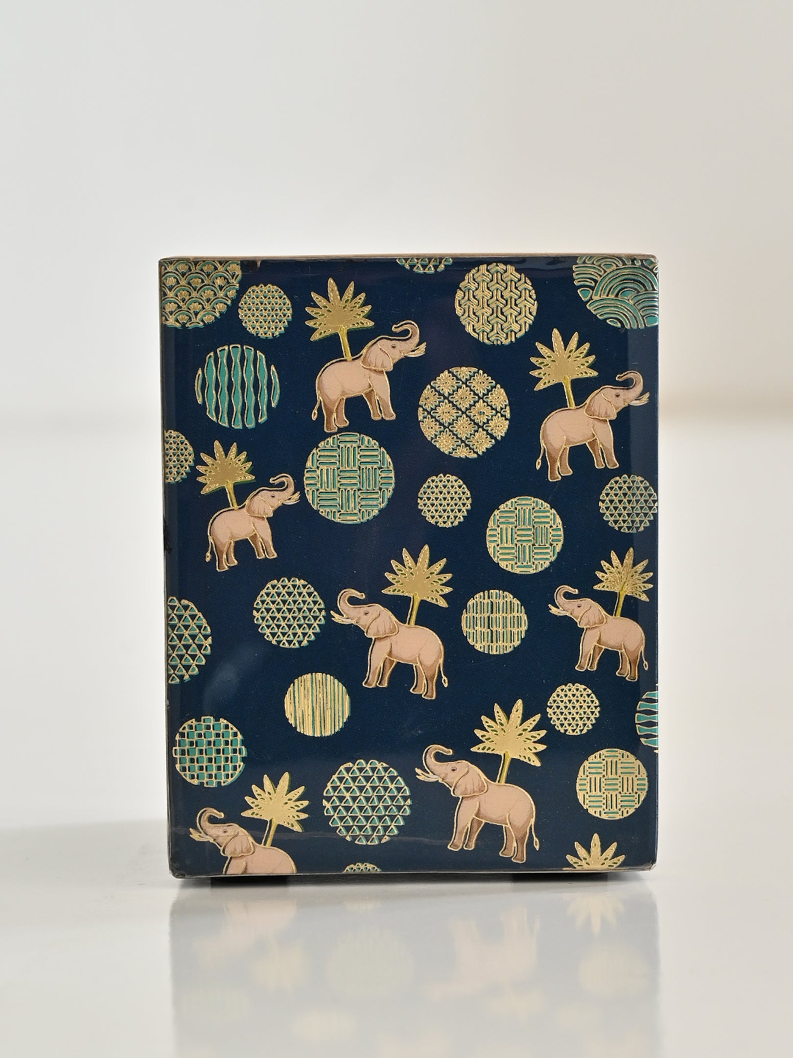 Blue Elephant Printed Brush Holder