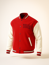 Red Chicago Varsity Jacket