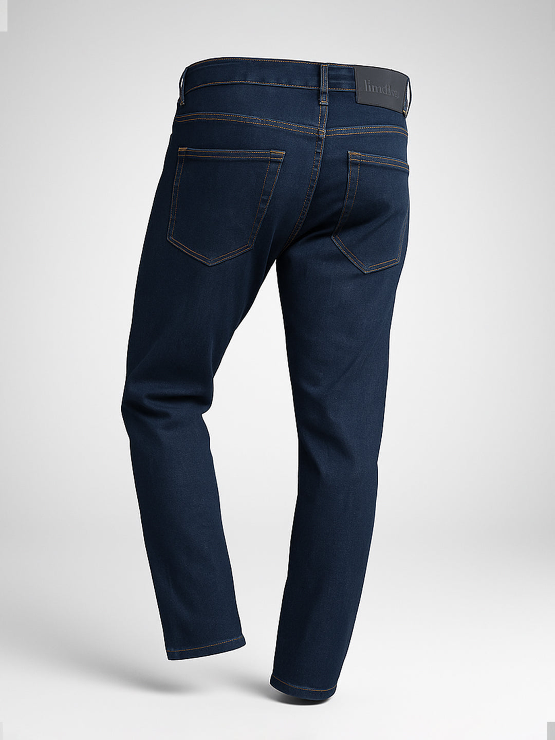 Dark Blue Plain Slim Fit Men's Jeans