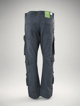 Black 10-Pocket Men's Denim Cargo