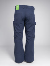 Navy 10-Pocket Men's Denim Cargo