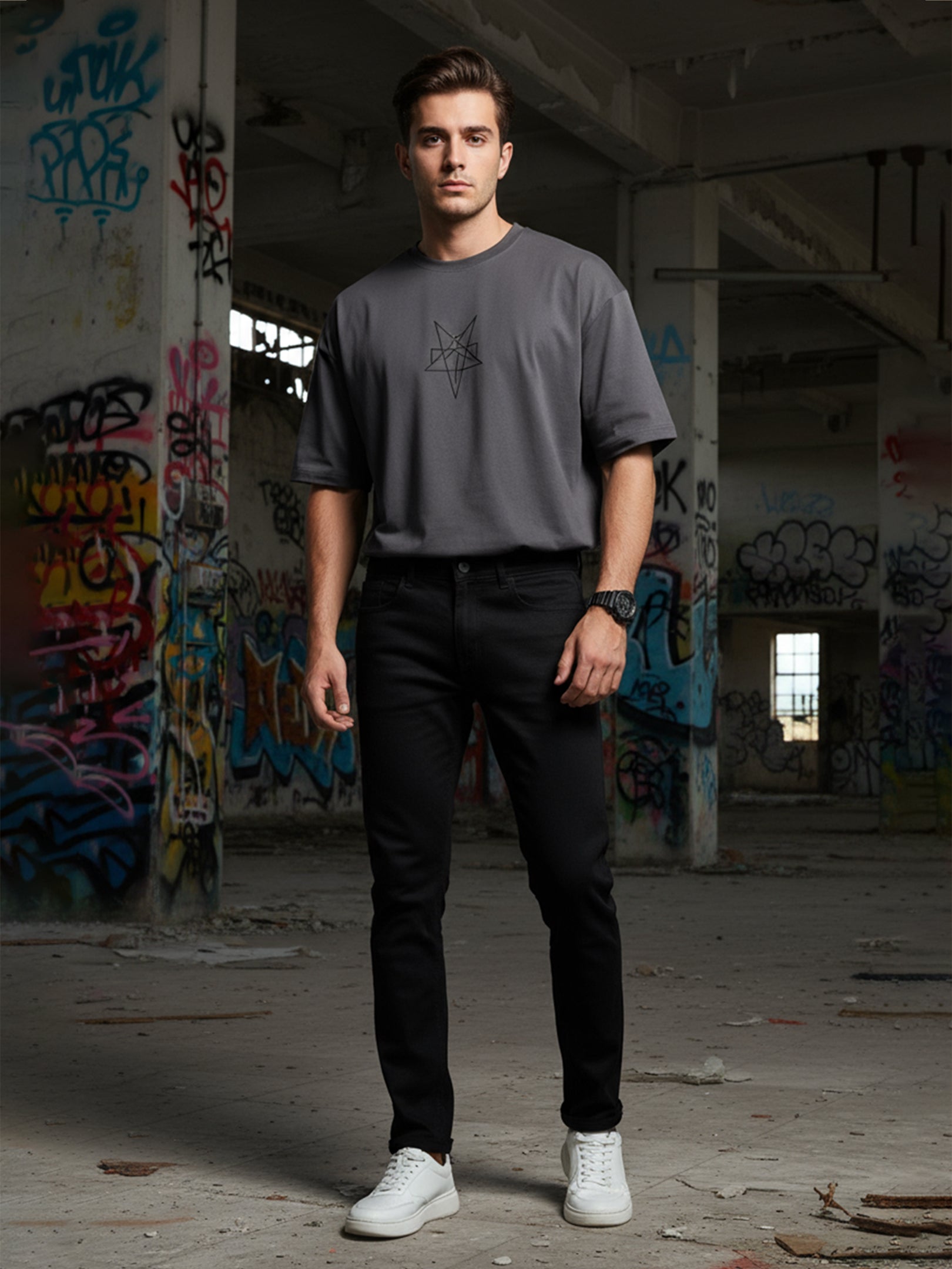 Black Slim Fit Men's Denim Jeans