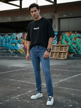 Mid Indigo Slim Fit Men's Denim Jeans