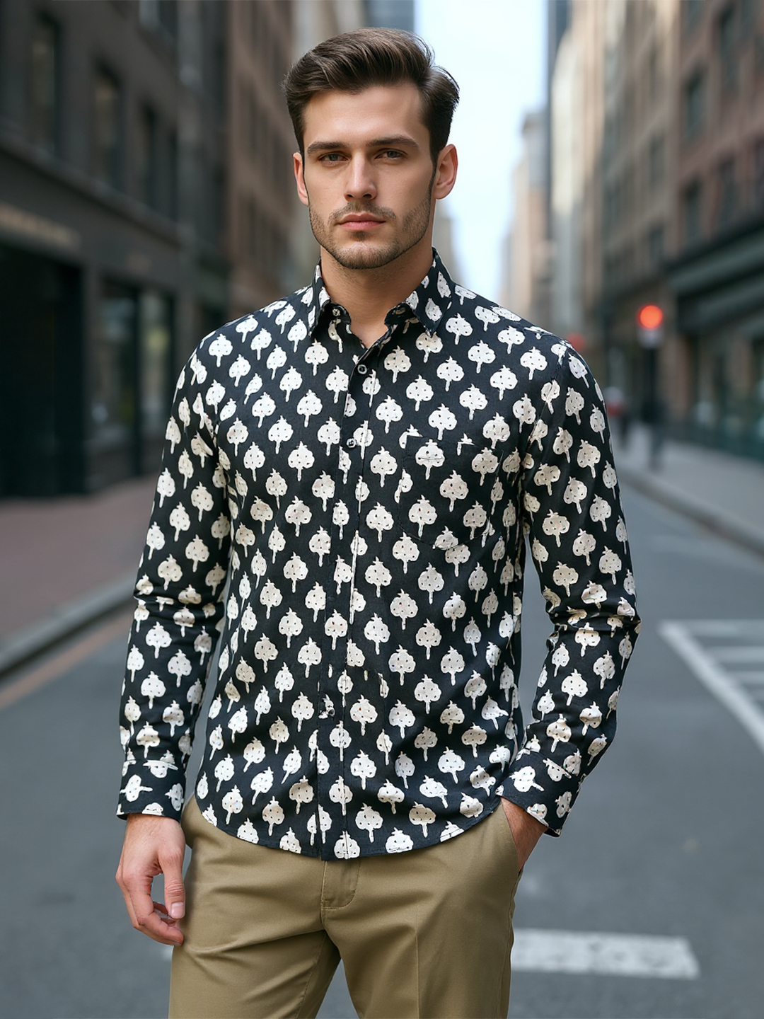 Black Motif Sanganeri Full Sleeves Shirt