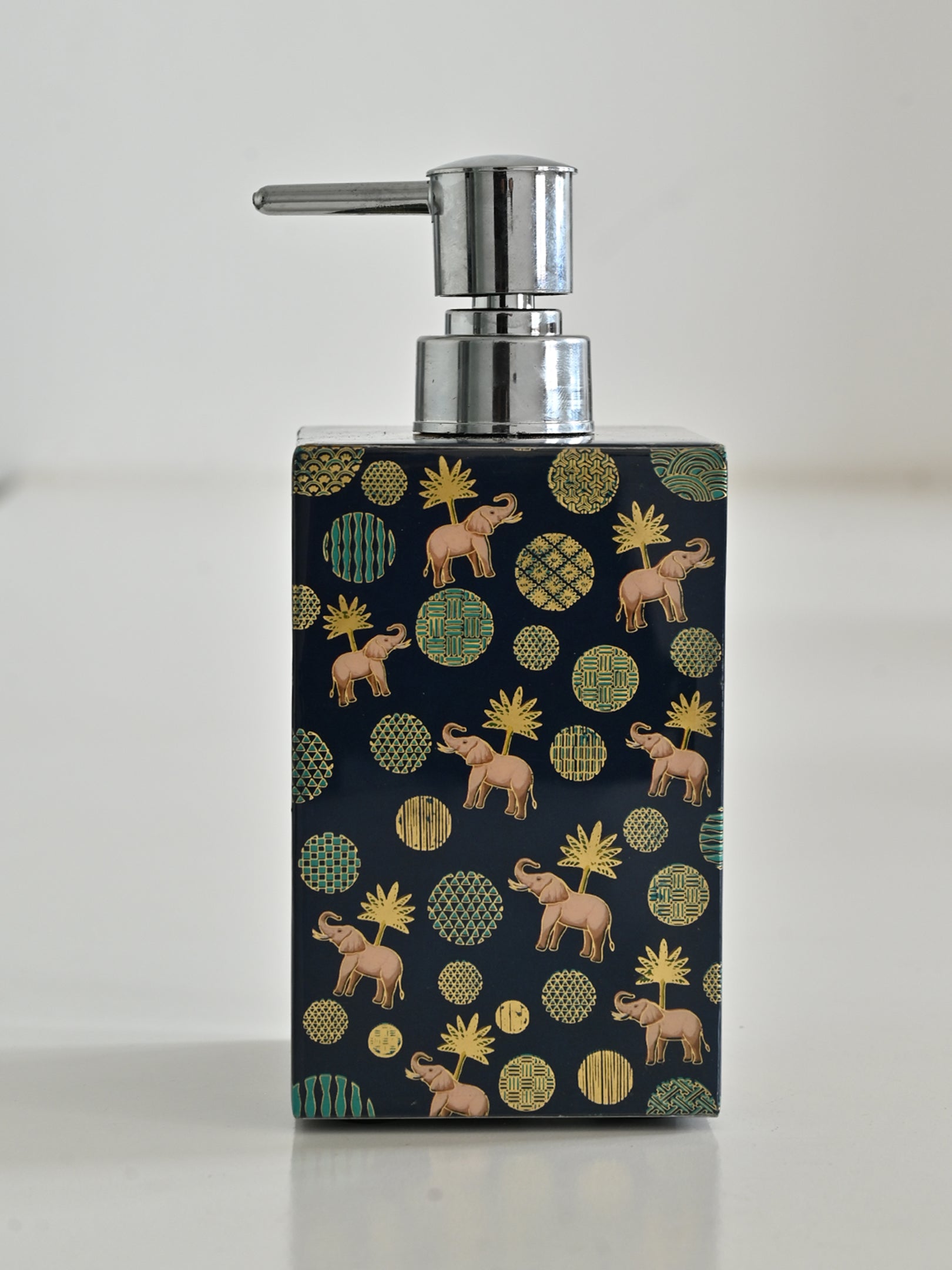 Blue Elephant Printed Soap Dispenser