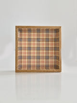 Off Ehite Checks Printed (7*7) Tray
