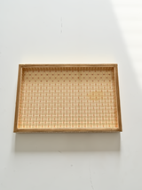 Off White Paisley Block Printed (12*8*1)Tray