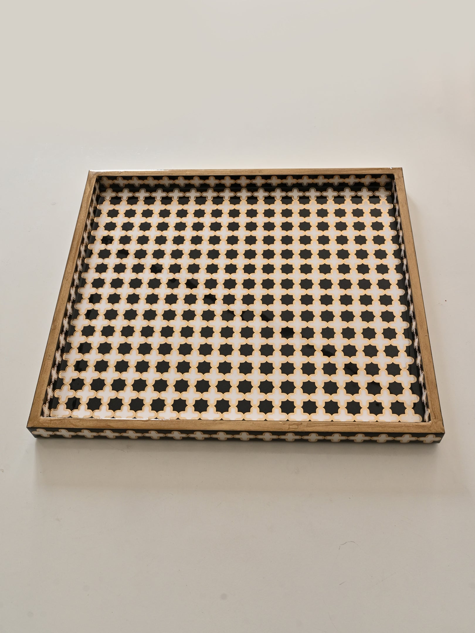 16x14x1 Tray Black & White