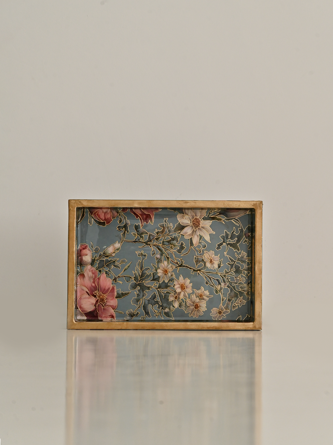 Blue Flower Tray - Small (10*14)