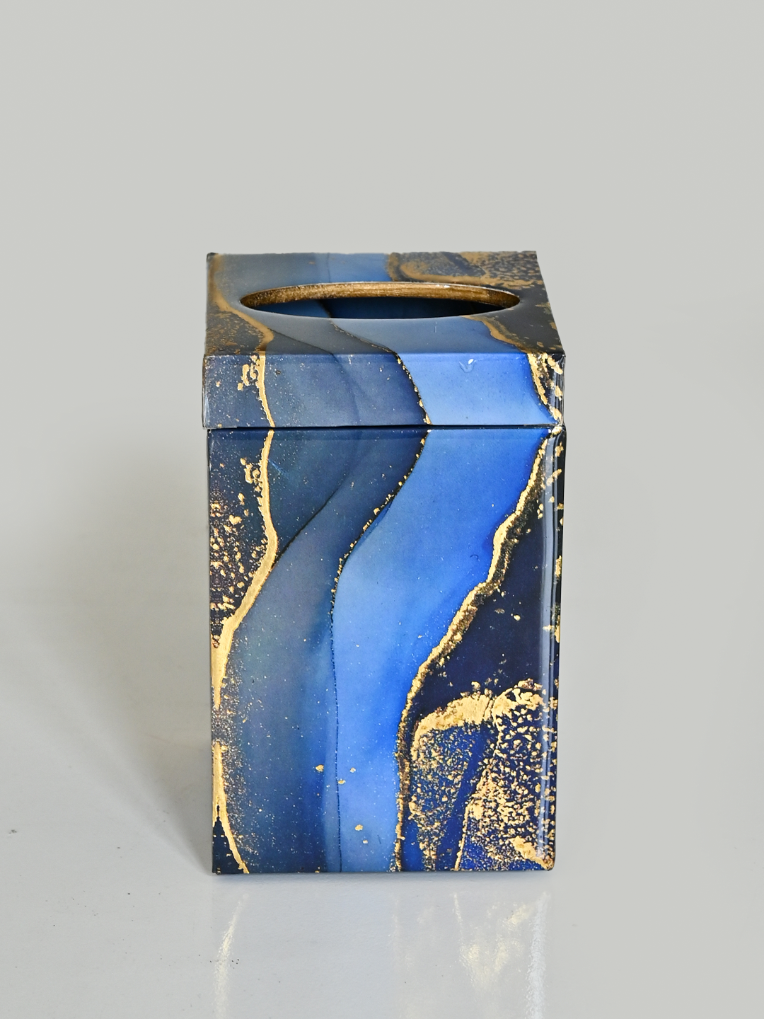 Blue Abstract Tissue Holder 8 Magnet