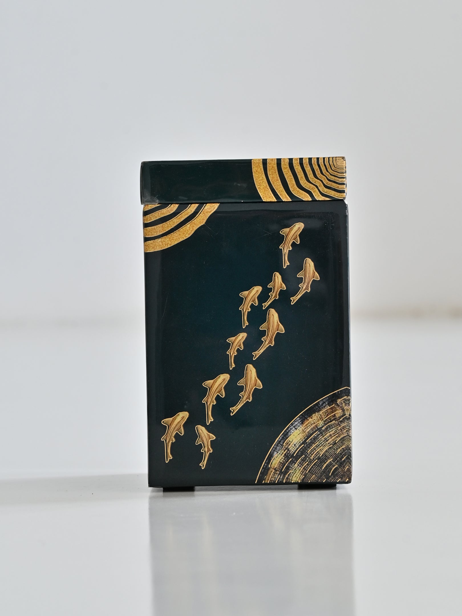 Green Fish Large Rectangle Printed Tissue Holder With Magnet