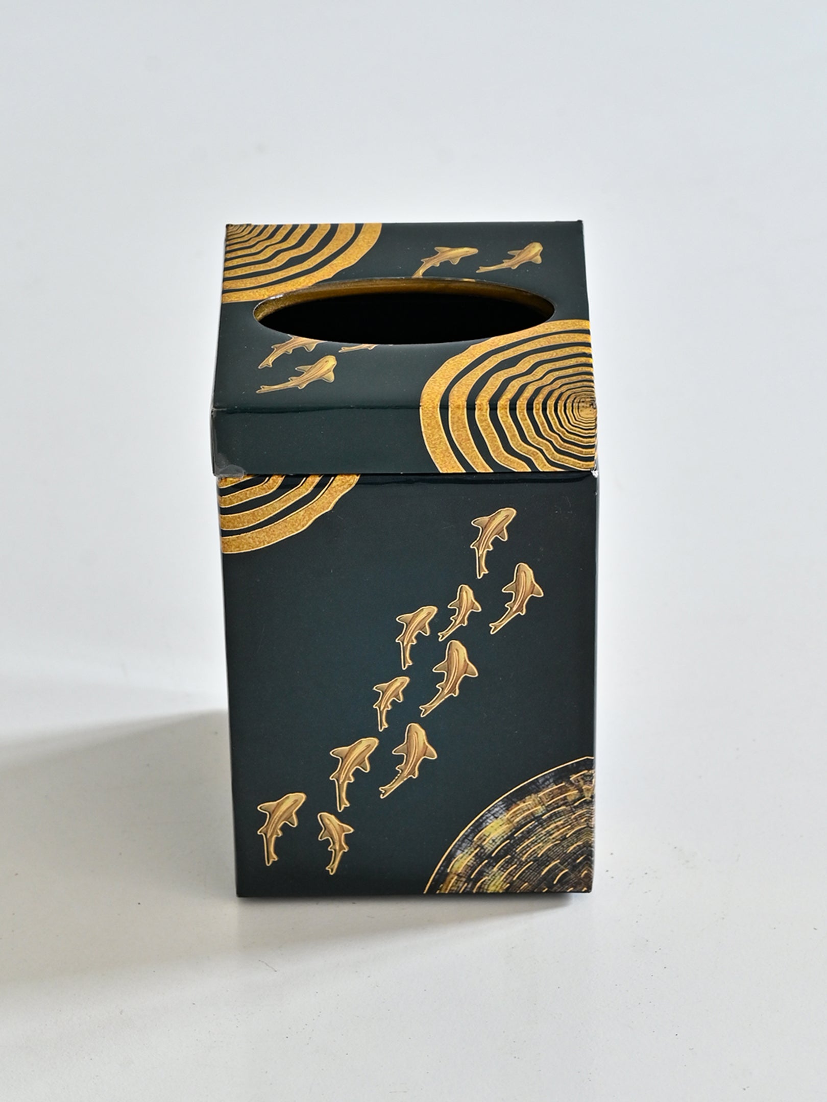 Green Fish Large Rectangle Printed Tissue Holder With Magnet