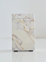 White Crackle Large Rectangle Tissue Holder With Magnet