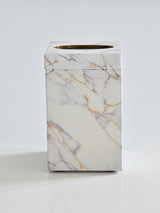 White Crackle Large Rectangle Tissue Holder With Magnet