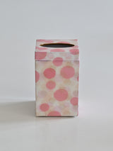 Pink Polka Dots Large rectangle  Printed Tissue Holder With Magnet