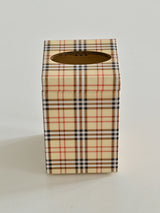 Off White Checks Large Rectangle Tissue Holder 8 Magnet