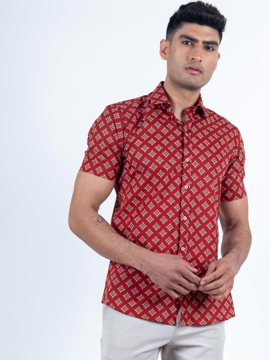 sanganeri printed shirt