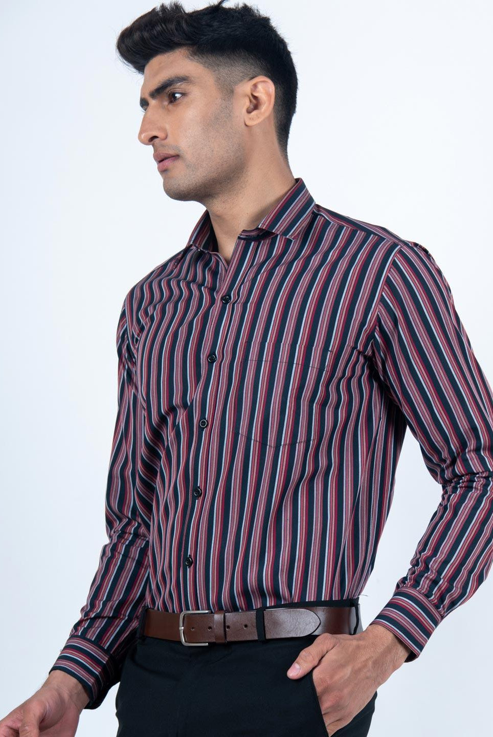 Spectre Stripes Cotton Shirt - Tistabene