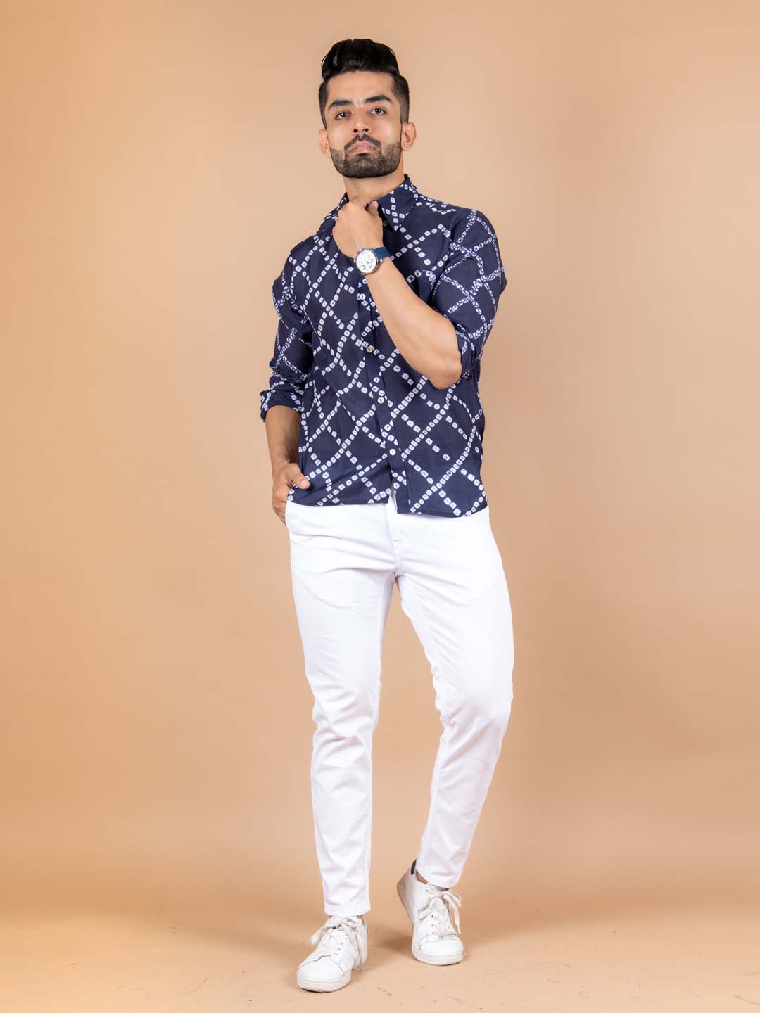 Blue Bandhej Shirt