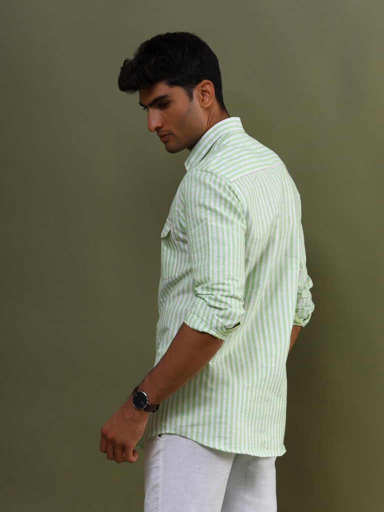 Oasis Stripe Cotton Shirt - Tistabene