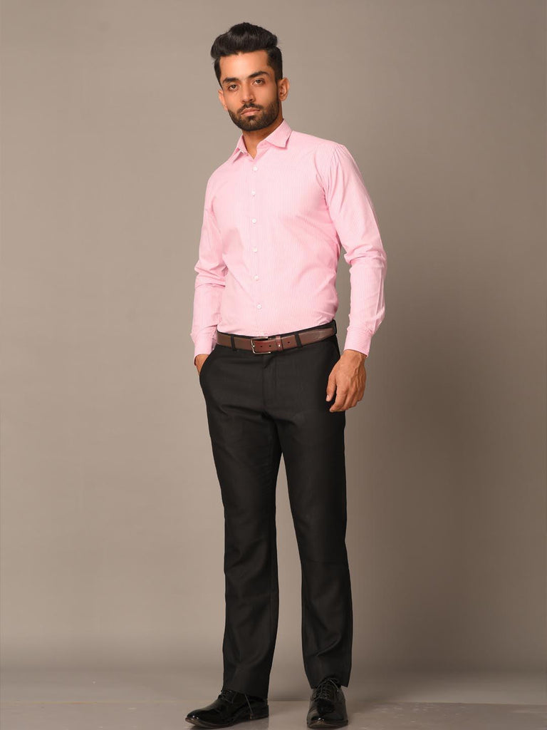 Pink Stripes Formal Shirt - Tistabene
