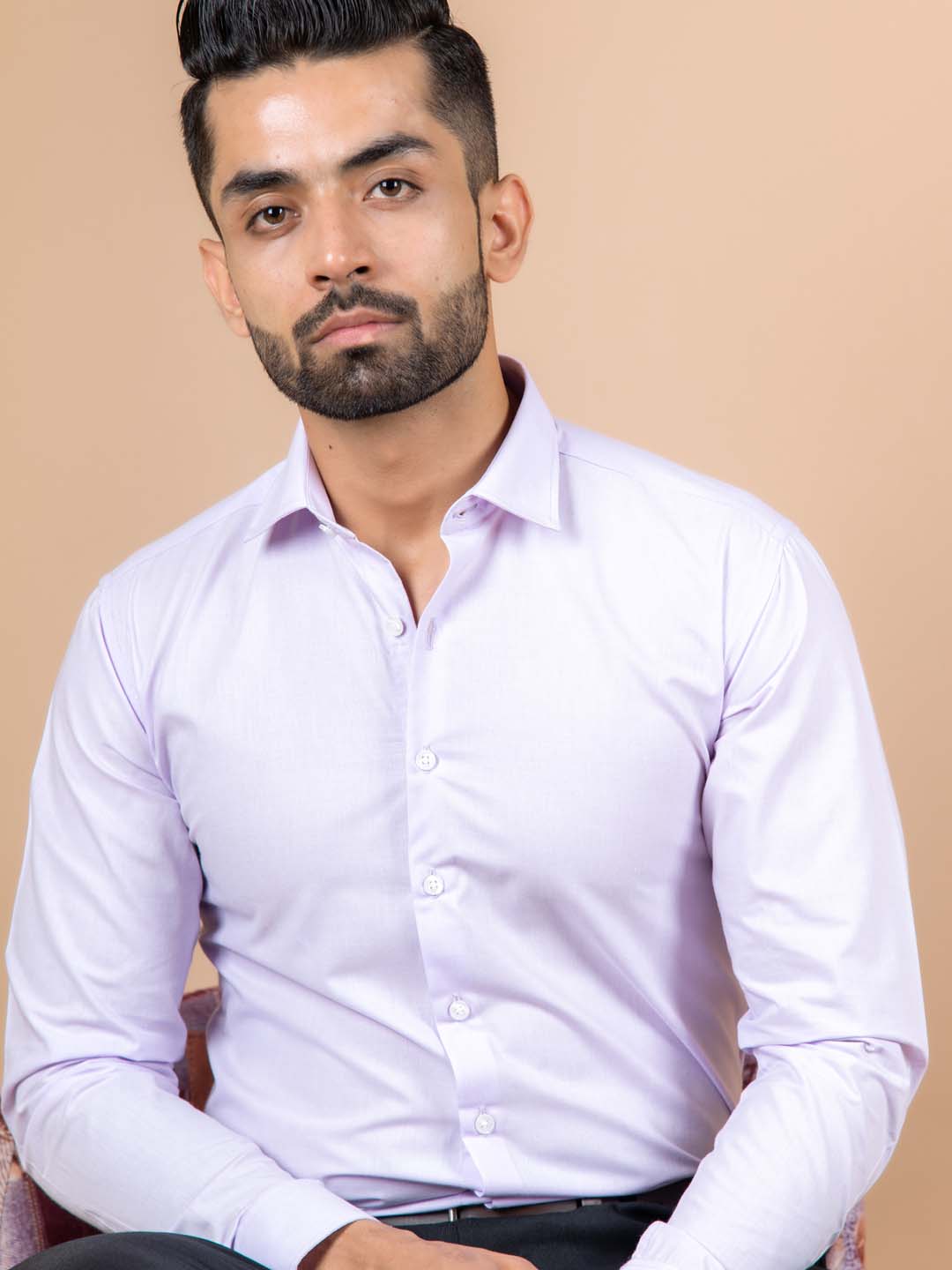 Light Purple Solid Shirt