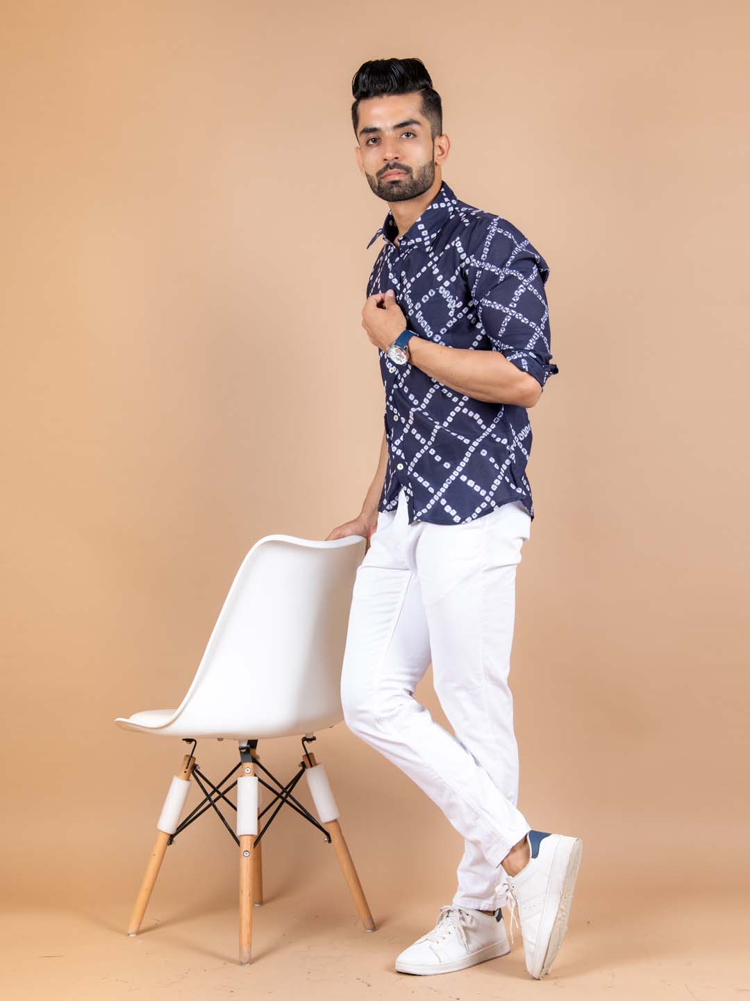 Blue Bandhej Shirt