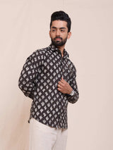 The Desert Cactus Block Print Slim Fit Shirt
