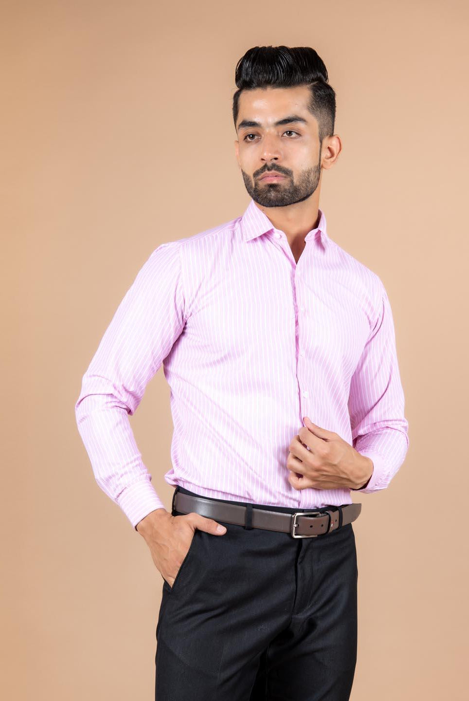 Pink and White Stripes Shirt - Tistabene