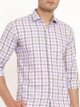 Blue and Brown Check Shirt