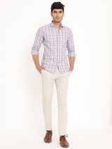 Blue and Brown Check Shirt