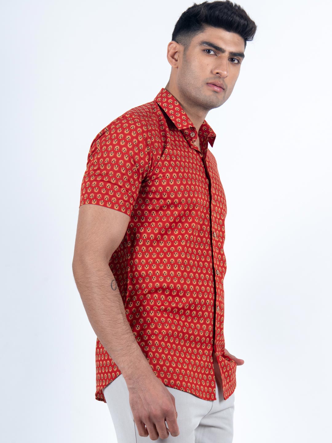 cotton printed shirts for men