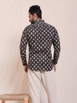 The Desert Cactus Block Print Slim Fit Shirt