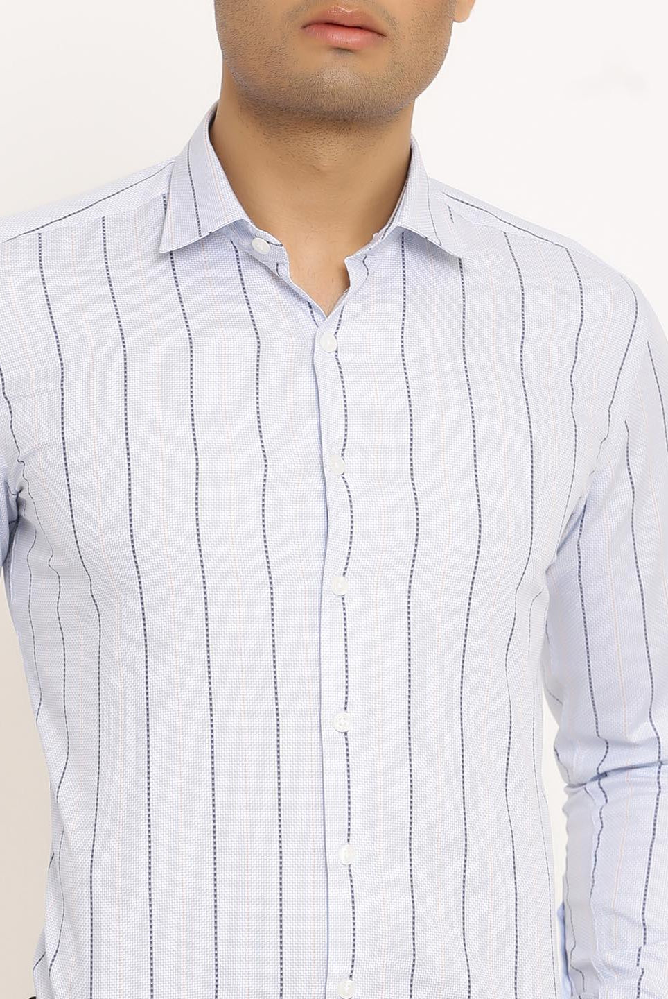 Blue Ripple Stripes Shirt - Tistabene