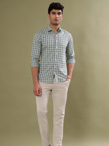 Light Green Checks Shirt