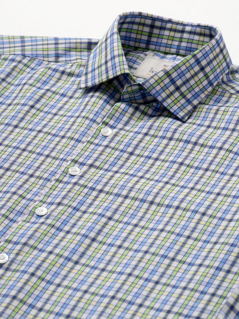 Blue and Green Checks Shirt - Tistabene