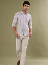 Blue and Yellow Checks Shirt
