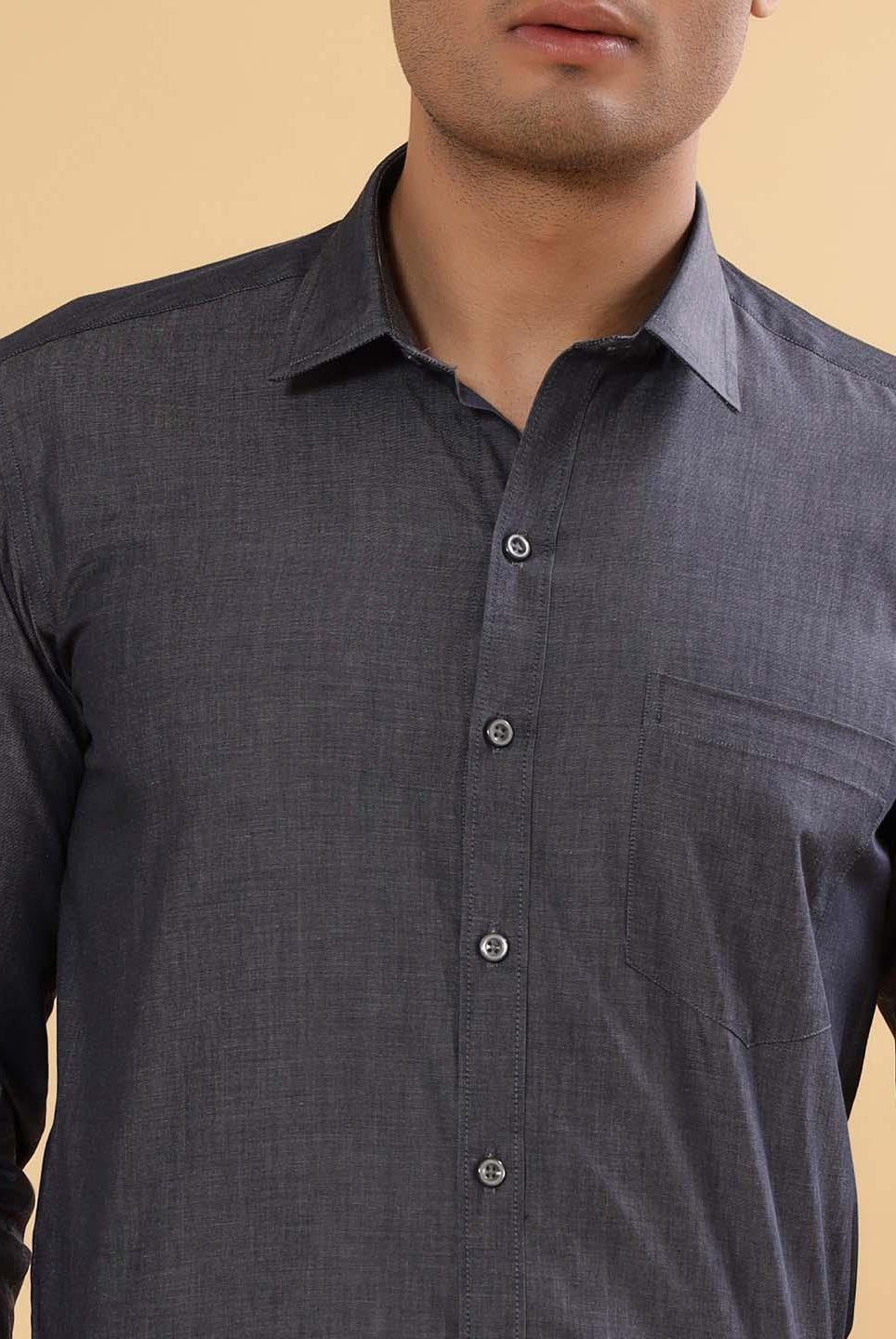 Greyscale Egyptian Cotton Shirt - Tistabene