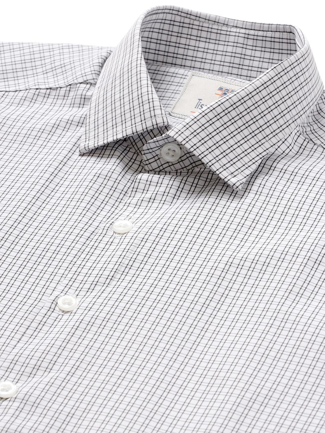 black and white checkered shirt